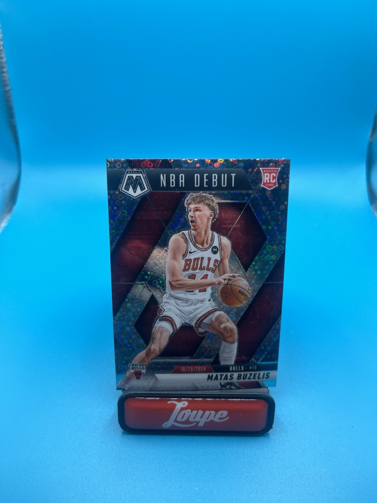 Matas Buzelis 2024-25 Panini Mosaic NBA Debut Fast Break Prizm RC #257 Bulls