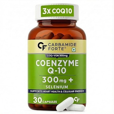30 Cap Carbamide Forte Coenzyme Q10 CoQ10 Supplement 300mg with Selenium 40mcg