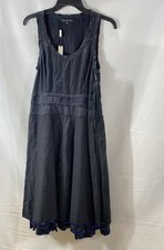 Marc Jacobs Women's Black Sleeveless Dress Sequin Hem NWT Size 4