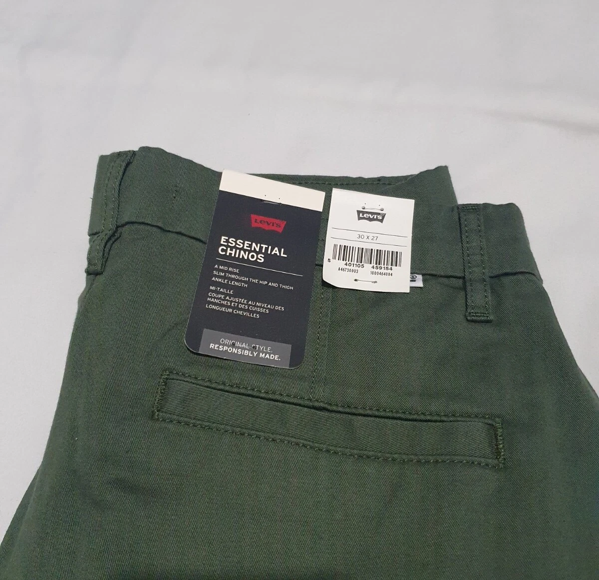 Levi's green chinos sales