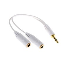 3.5mm Stereo Male Plug to Dual Female Jack Audio Extension Splitter Y Cable Cord