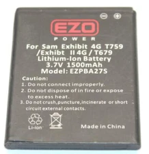 EZO Power EZPBA27S Rechargeable Li-Ion Battery for Sam Exhibit II 4G T759 T679