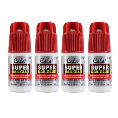 4 PCK CALA Super nail Glue,Nail Art,Clear Adhesive,For Fake Nail,Nail Decoration