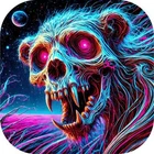 Hayleybug Mint VOIDBORN NIGHTMARE2  2oz Silver Colorized  Square Loaf Bar #12/15