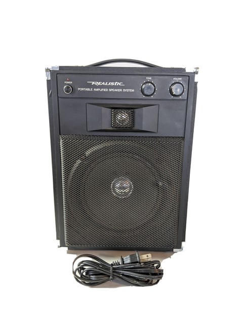 realistic portable amplified speaker system