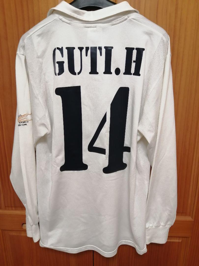 Guti ユニフォーム Real madrid CF Guti Hand Signed Real Madrid 1998/99 Home Jersey With Exact