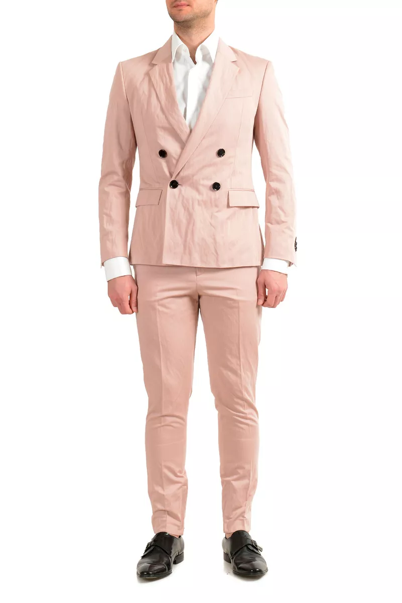 Pink double breasted clearance suit