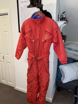 Retro Vintage  Ski suit 12 10 LUHTA 80s 90s Orane wolf festival warm