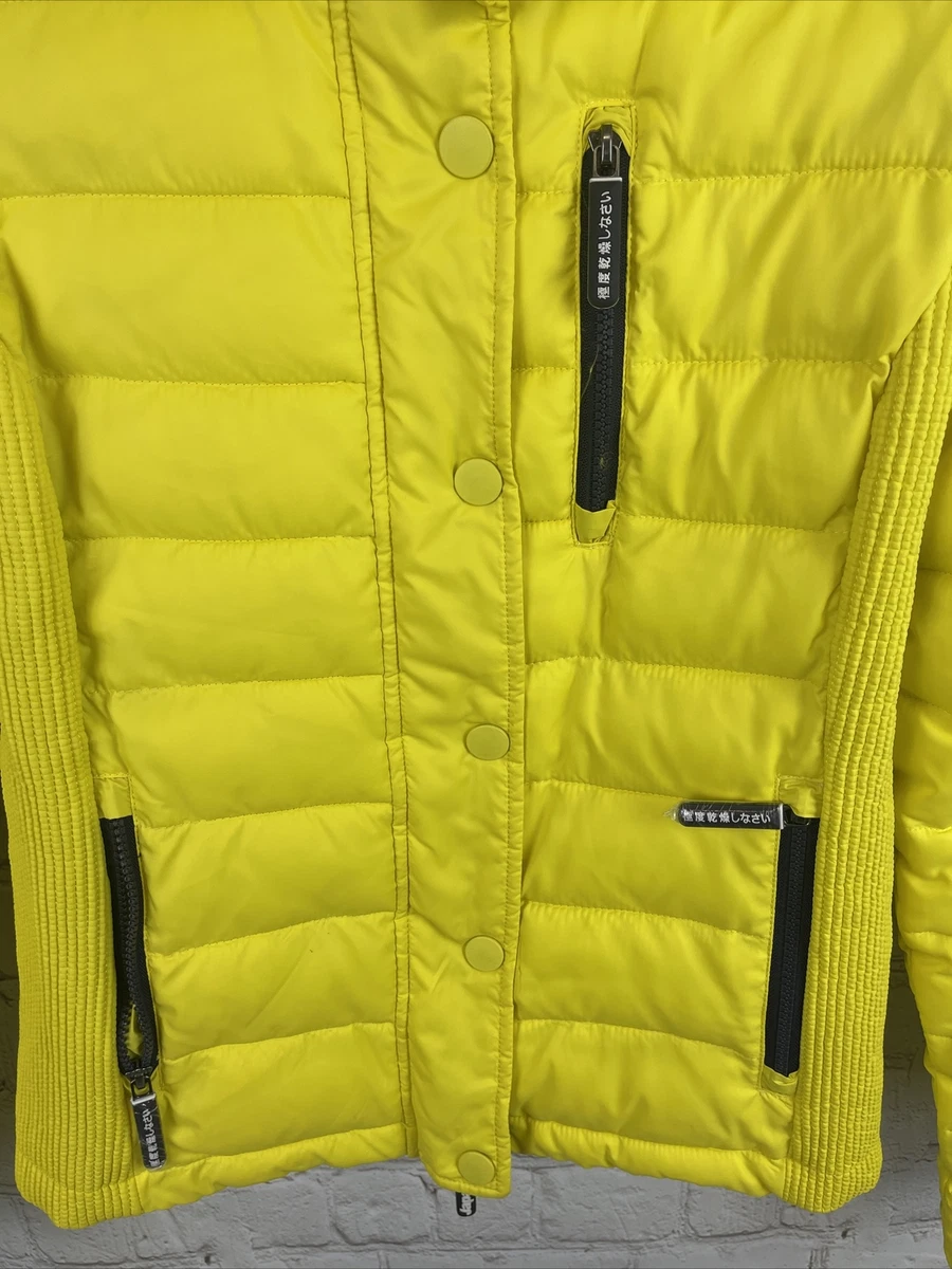 Superdry Ladies Original Fuji Neon Yellow Padded Double Zipped
