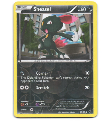 Pokemon 2012 Moderate Play Sneasel Next Destinies REVERSE 69/99
