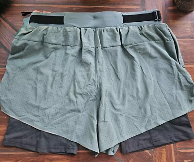 YoungLA Shorts Mens Style# 124 SZ LG Sage Green ADJ Waist Pockets