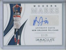 ANTHONY DAVIS 2018-19 PANINI IMMACULATE MODERN MARKS AUTOGRAPH SSP #/25 Lakers