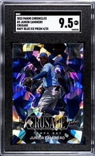 2023 Panini Chronicles Crusade 3 Junior Caminero NAVY BLUE ICE PRIZM /25 SGC 9.5