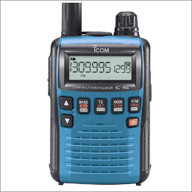 【美品】Icom IC-R6 Icom IC-R6 Metallic Blue Wide Band Handheld Receiver Bundle