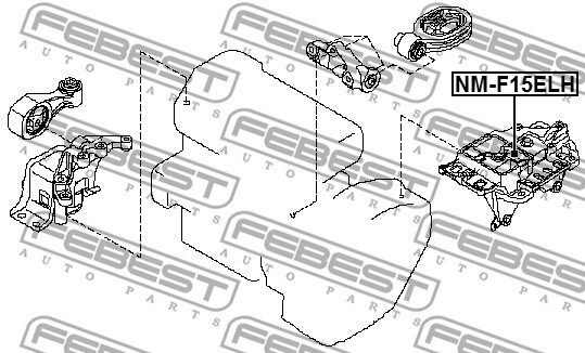 NM-F15ELH FEBEST Engine Mounting for DACIA,NISSAN,NISSAN (DFAC),RENAULT