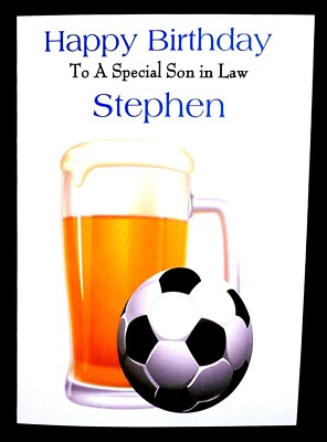 Personalised Birthday Card Son in Law Son Grandson Brother Nephew | eBay UK