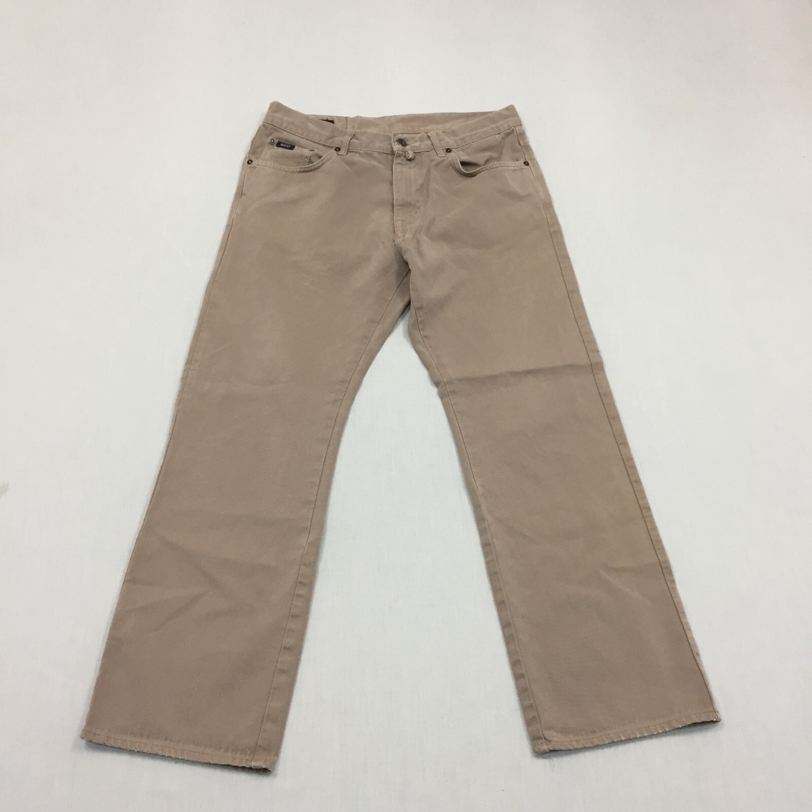 Gant Jason Trousers Mens W32 L29 Straight Fit Chino Beige