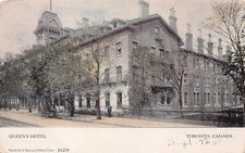 Toronto Canada Queen's Hotel Main Front Street View Early 1900s Vtg Postcard C38