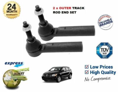 FOR DODGE CALIBER 1.8 2.0DT 2.0 2006-> NEW 2 x OUTER TRACK TIE RACK ROD END SET