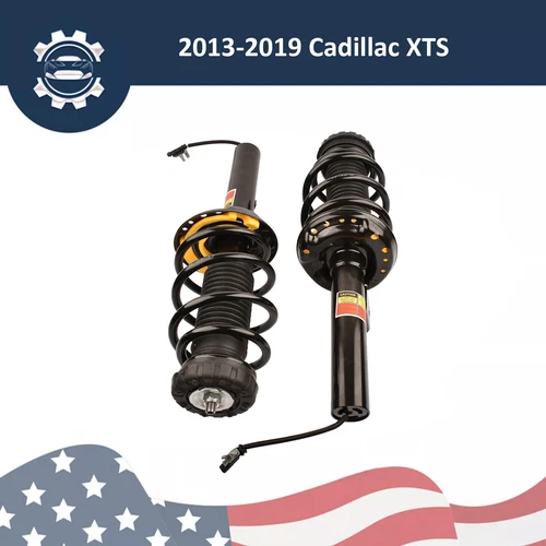 Pair Front Shock Strut Coil Spring Assys For Cadillac XTS 2013-2019 w/ Electric