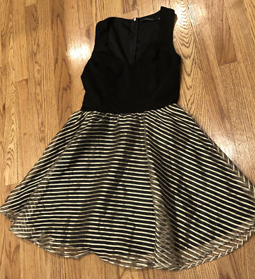 Ark & Co Medium Black Gold Party Cocktail Dance Homecoming Dress V-neck Womens | eBay Ark & Co Medium Black Gold Party Cocktail Dance Homecoming Dress V-neck Womens | eBay