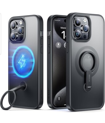 Kompatibel mit iPhone 15 Pro Max Hülle mit Magnet Ringlax Ständer 6,7 Zoll