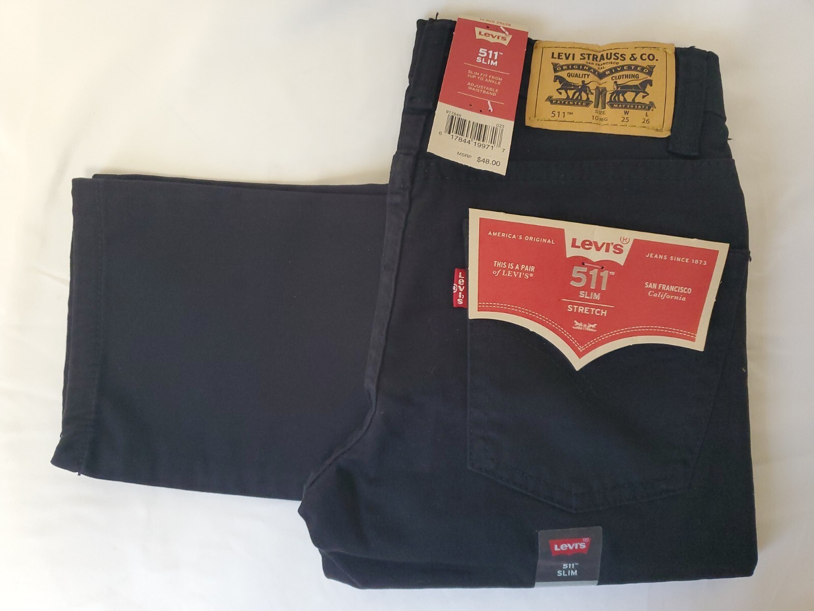 Boy's LEVI'S 511 Slim Black Sueded Twill Pants Size 10 Regular 25X26  617844199717 | eBay