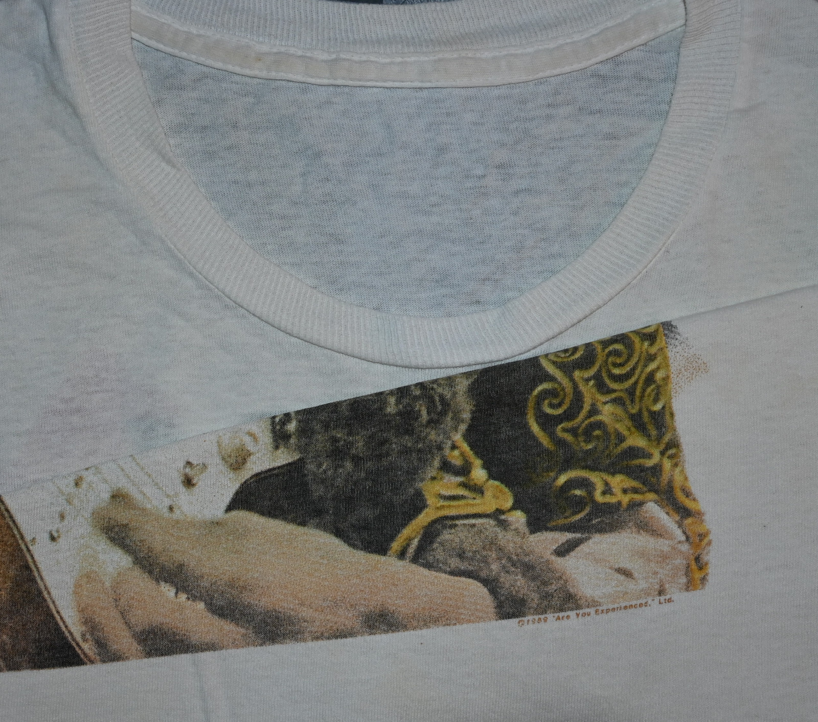 *1980's JIMI HENDRIX* vtg rock concert tee shirt (S/M) Rare 70's 80's Woodstock image 3