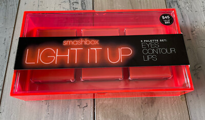 Smashbox Light it up 3 Palette set: Eyes, Contour & Lips New + FREE SHIPPING 
