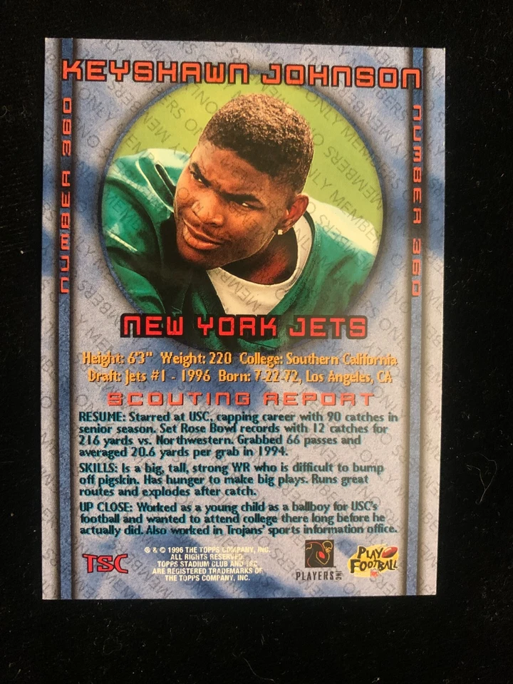1996 Stadium Club Members Only Football Series II singles - choose from list - Image 2 of 2
