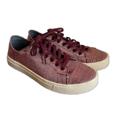 New Toms Lenox Sneakers Pomegranate Purple  Women Size 7 Woven Casual Shoes