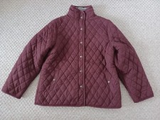 Tayberry Company Women's Quilted Jacket  Diamond Cut Maroon Size Xl