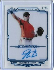 2019 Leaf Trinity HUNTER BISHOP Clear Acetate Platinum Foil Auto RC /45 Giants