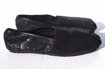 black glitter espadrilles