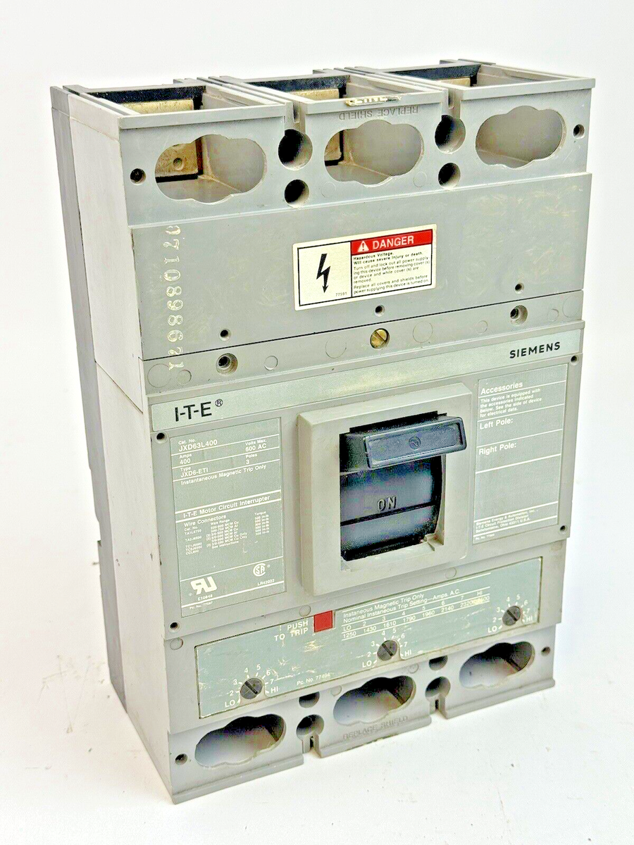 ITE / SIEMENS - JXD63L400 - MAGNETIC TRIP CIRCUIT BREAKER - 400 A