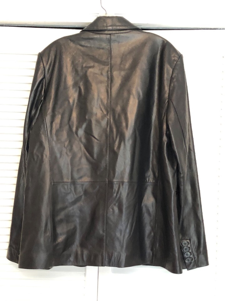 Wilsons Leather Black mens jacket size xl eBay