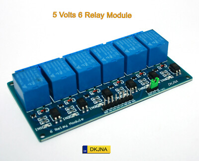 5 V Relaismodul 6 Kanal für Arduino Raspberry Pi ESP8266 ESP32 Optokoppler