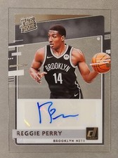 2020-21 Panini Clearly Donruss Reggie Perry Rated Rookie Auto RC #RRA-RGP Nets 