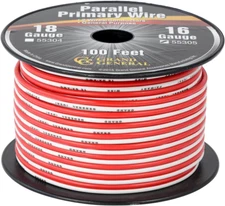 55305 Parallel Primary 2-Wire 100Ft Roll with Spool for Trucks, Automobile and M