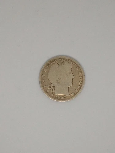1907-D Barber Half Dollar Antique Silver USA Collectible 50c Fine Coin