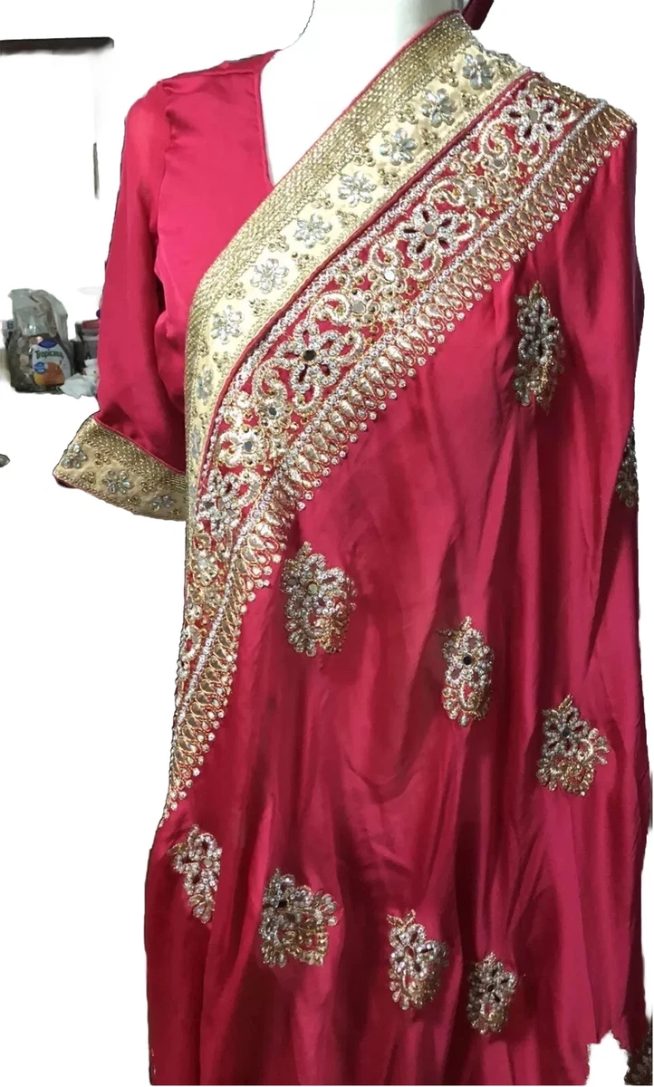 bridal chiffon saree