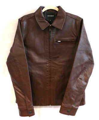 Lucky Brand Men's Leather Jacket size S brown