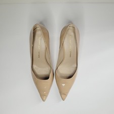 Stuart Weitzman Nude Beige Pumps Leather Pointed Toe Women's Size 8B Classic