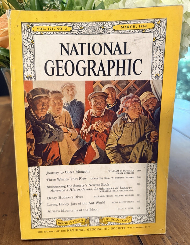 National Geographic Magazine March 1962 Vol 121 Issue 3 Illustrated