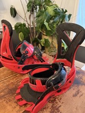 Attacchi Snowboard Burton Custom EST Medium Nero Rosso