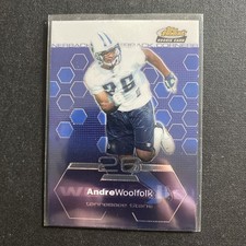 2003 Topps Finest Andre Woolfolk Rookie Tennessee Titans #88 Football Card. rookie card picture