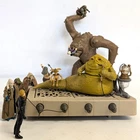 Vintage Star Wars Jabba The Hutt Play Set w/ Action Figures & Rancor LOOSE