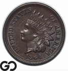 1864 Indian Head Cent Penny, Bronze, Choice Uncirculated Tougher Type