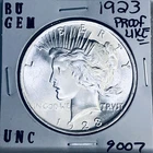 1923 P BU GEM PEACE SILVER DOLLAR UNC MS+++ U.S. MINT RARE COIN 9007