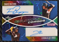 2025 Leaf Vivid Travis Bazzana Leodalis De Vries 1/6 Refractor AUTO Rookie #CC35